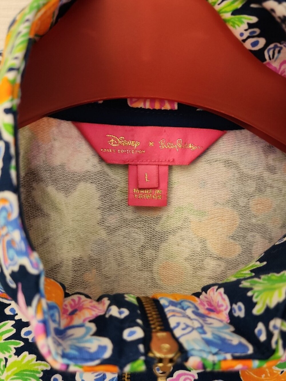 Disney x Lilly Pulitzer Mickey & Minnie Aegean Navy Leona Zip-Up Jacket - Picture 2 of 5